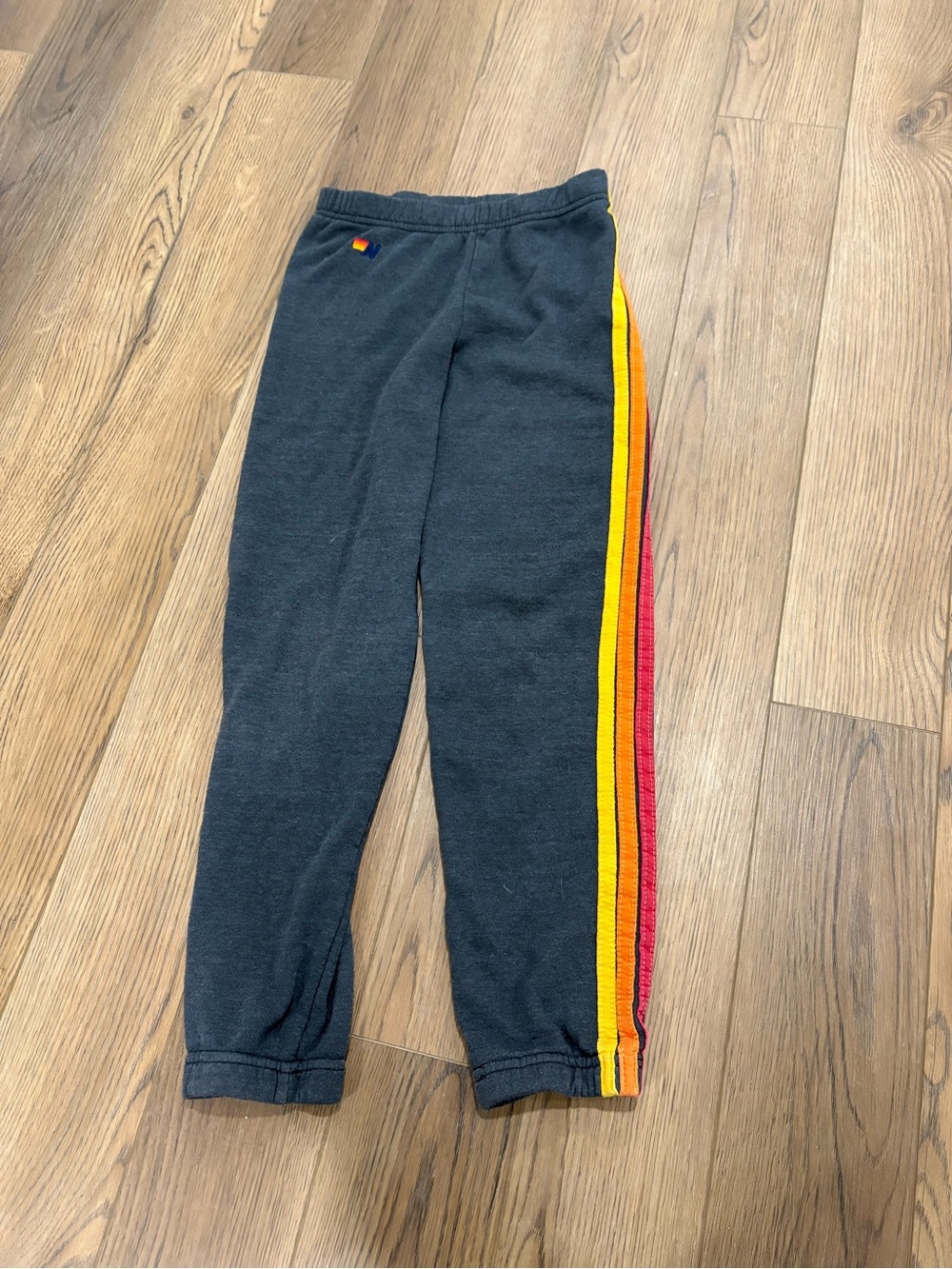 Kids Dark Gray striped Aviator Nation Sweatpants size 12